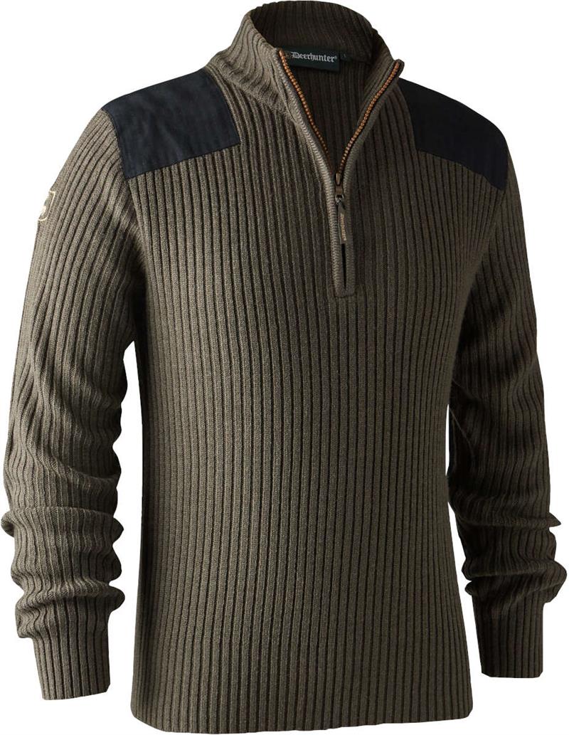 Deerhunter Mens Rogaland Knit Jumper with Zip Neck-3