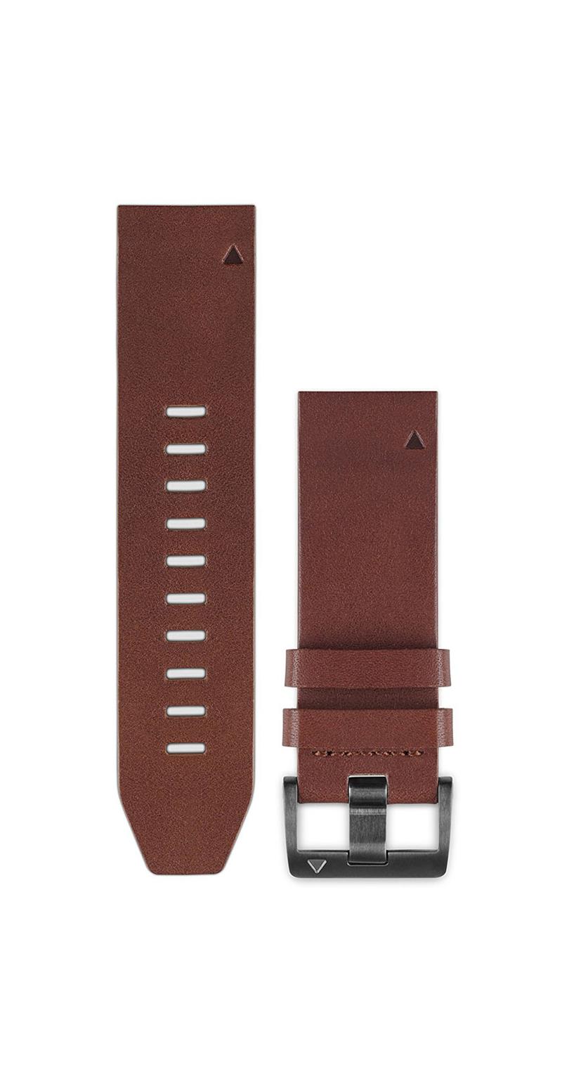 Garmin Brown Leather QuickFit 22 Watch Band for Fenix 5-1