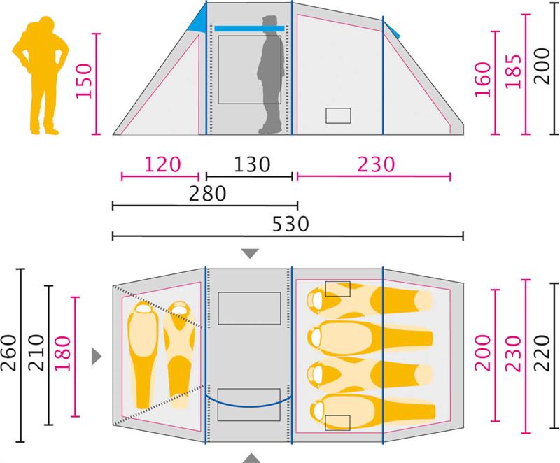 Jack Wolfskin Great Divide RT 4-6 Person Tent-4