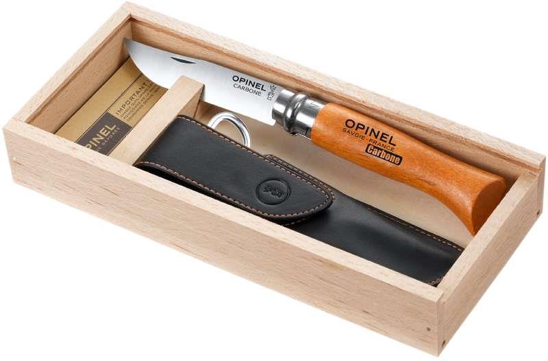 Opinel No.8 Carbon Steel Knife & Sheath in Gift Box-1