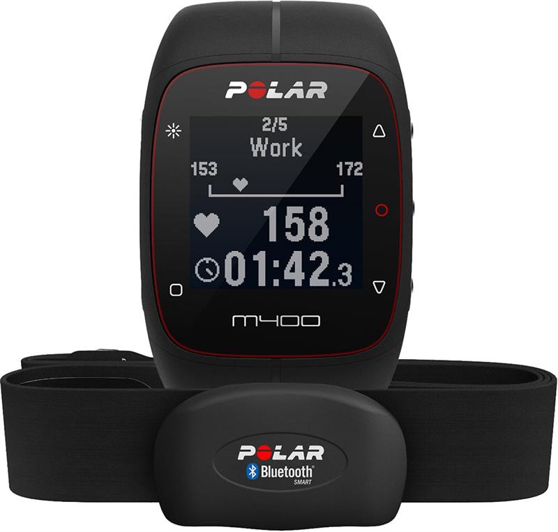 Polar M400 GPS HR Sports Training Watch – Black-1