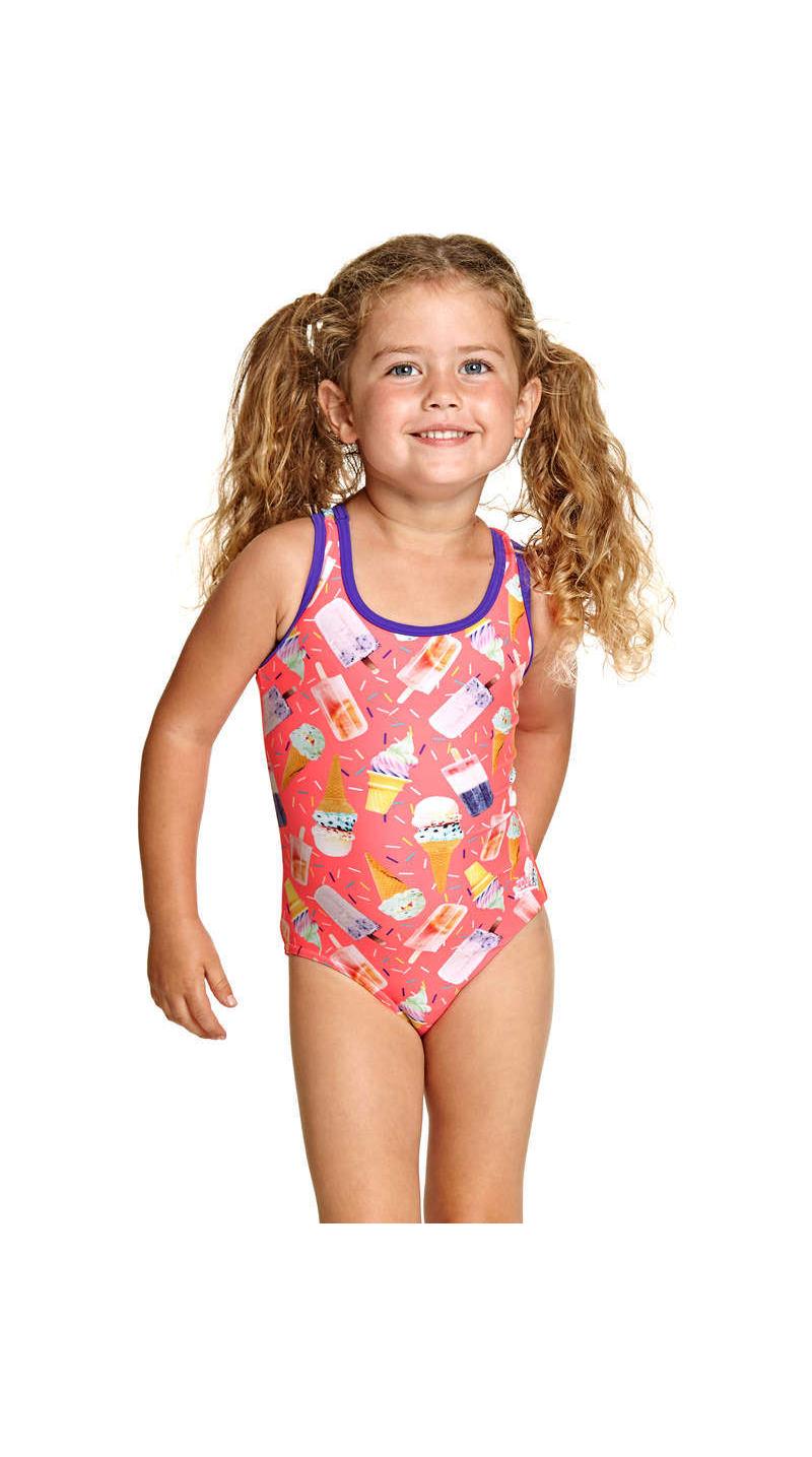 Zoggs Girls Ice Dream Actionback Swimsuit OutdoorGB