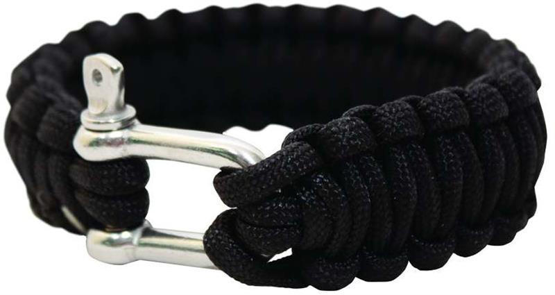 Bushcraft Paracord Bracelet with Metal Buckle-1