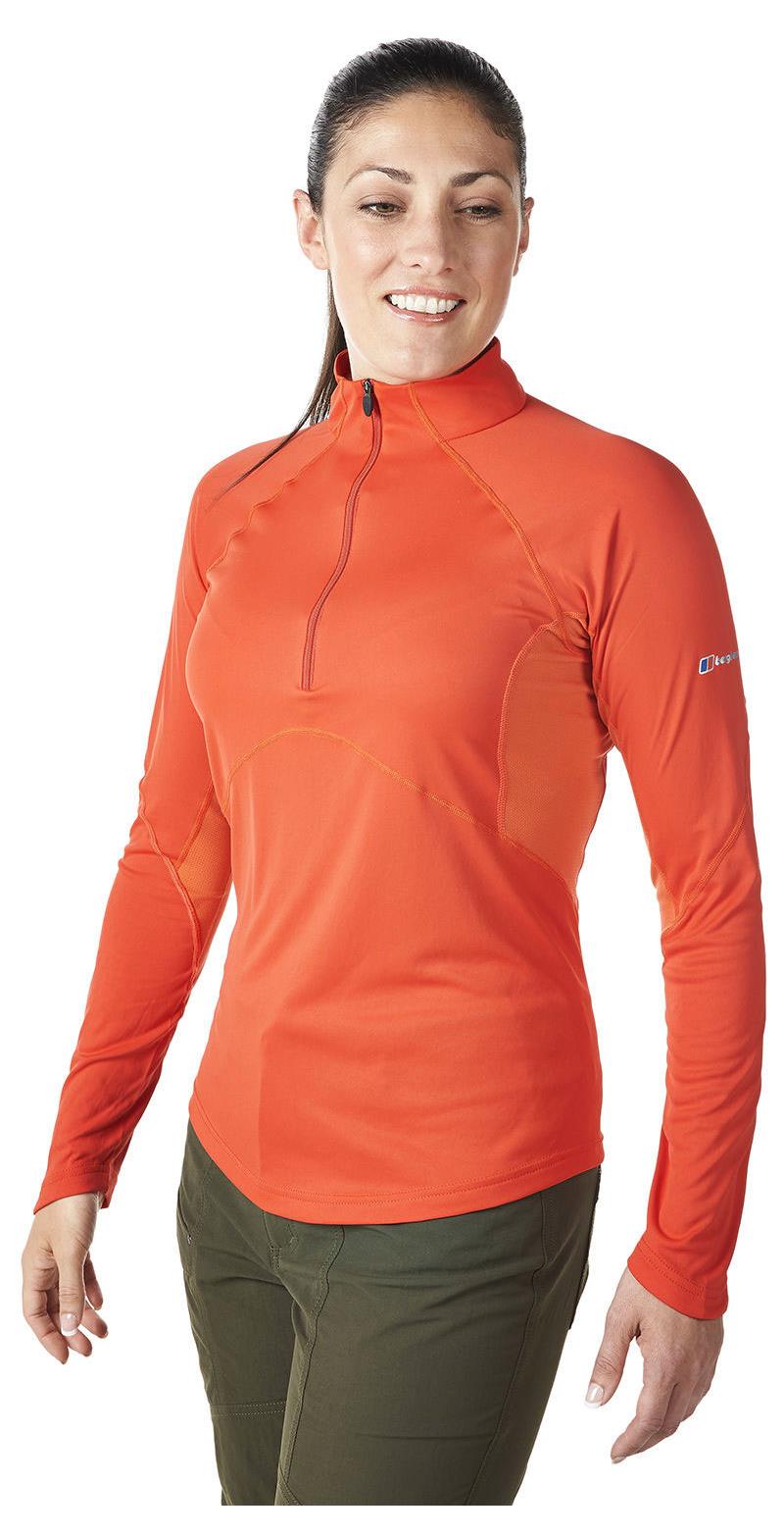 Berghaus Vapour Womens Long Sleeve Zip Neck Baselayer Top OutdoorGB