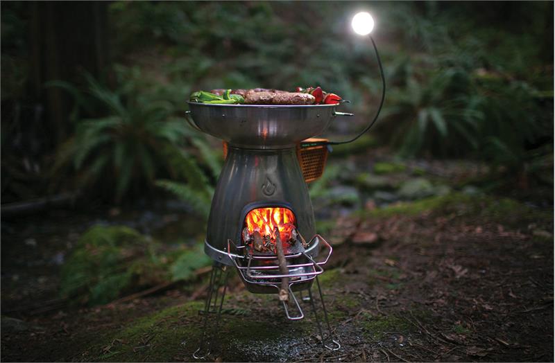 BioLite Wood Burning BaseCamp Stove with USB Charger and FREE FlexLight-3