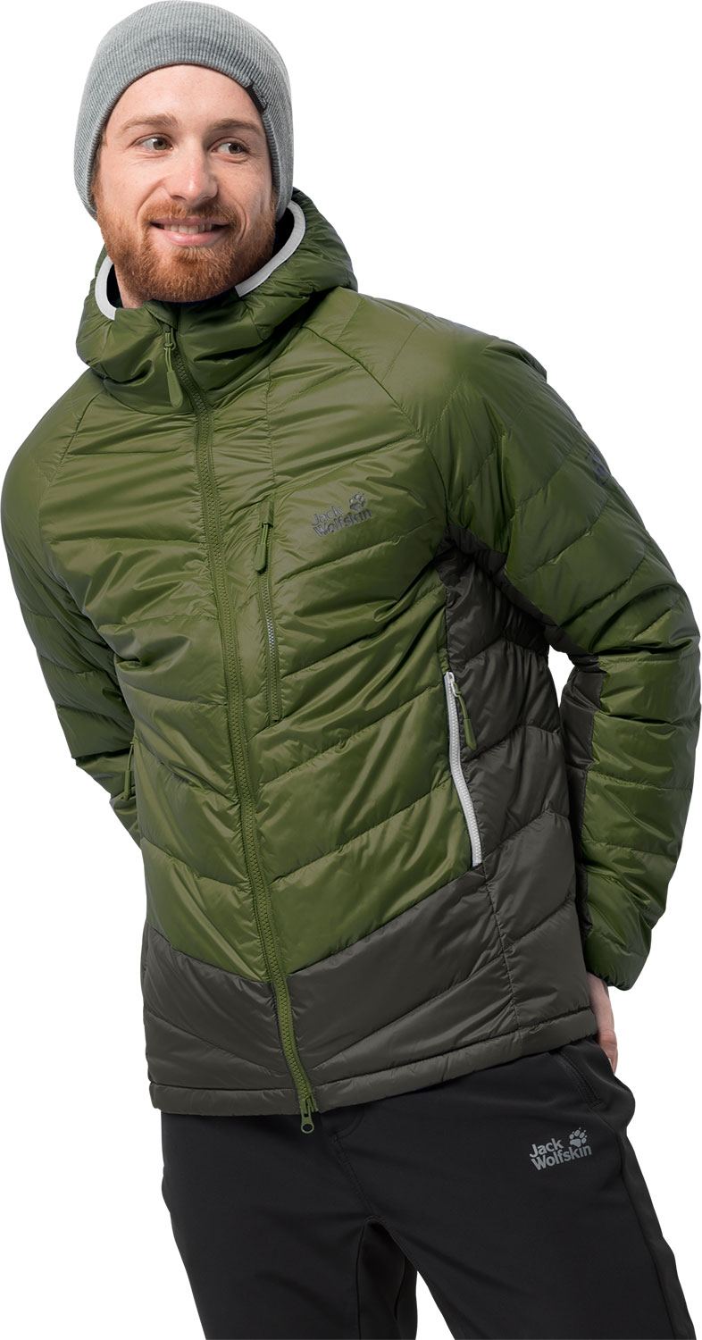 Jack wolfskin sales neon down jacket