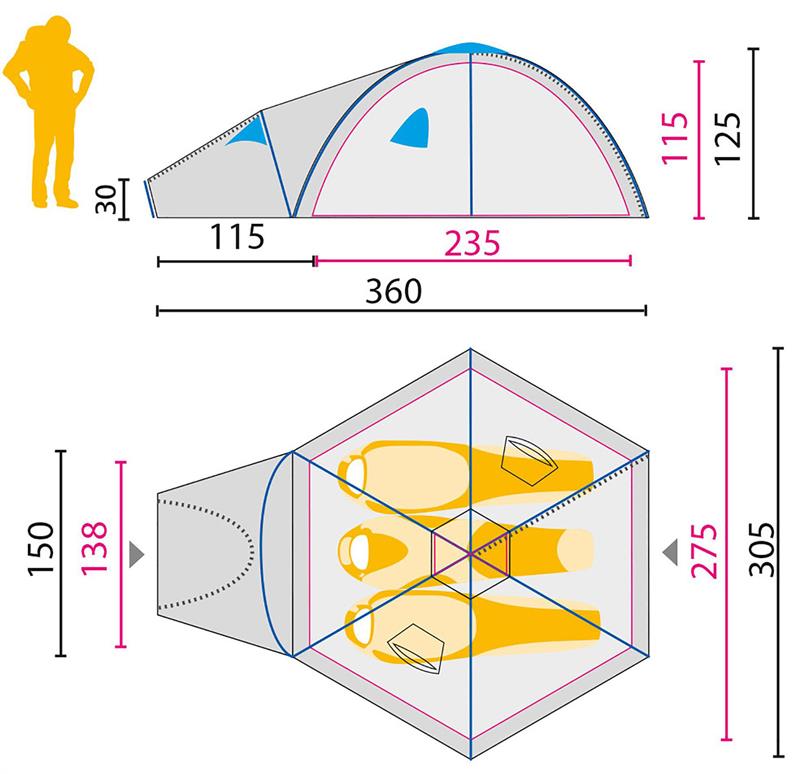 Jack Wolfskin Antarctica Dome 3 Person Tent-3