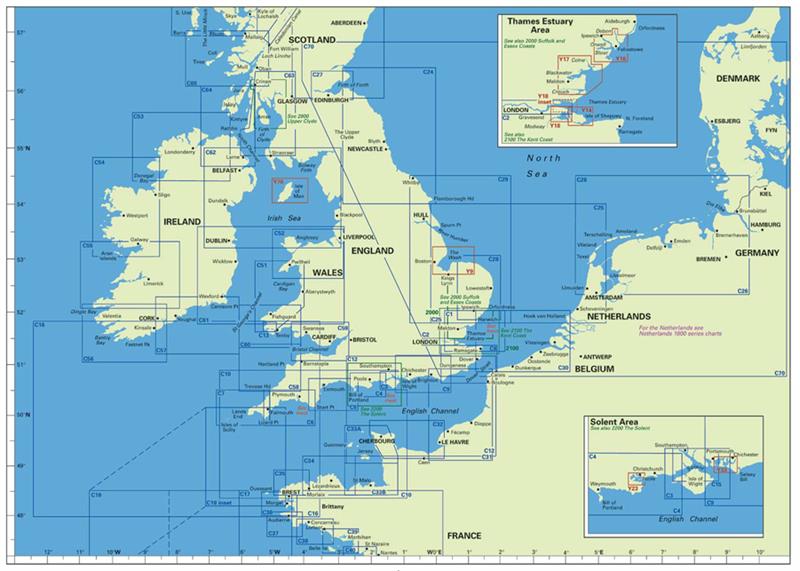 Imray C Charts English Channel Irish And North Sea Outdoorgb - 