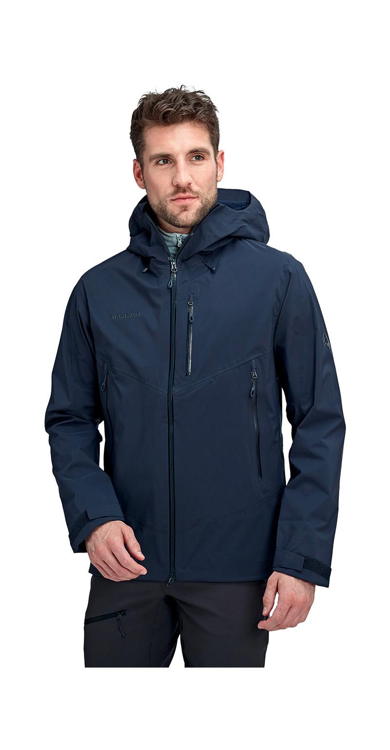 Mammut Mens Kento Hardshell Hooded Waterproof Jacket OutdoorGB