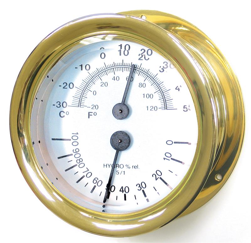 Capstan Range Marine Brass Comfortmeter, Thermometer, Hygrometer-1