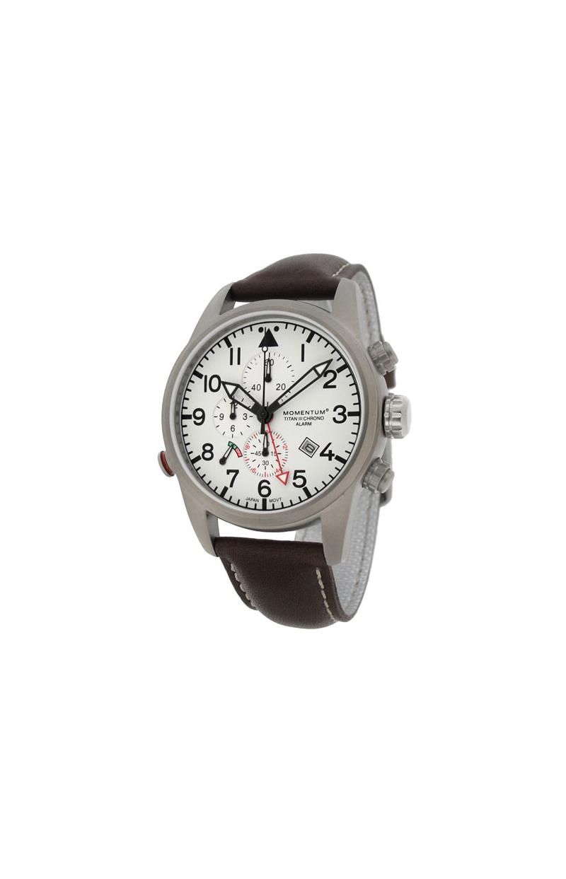 Momentum Titan III Titanium Chronograph Watch with Leather Strap-3