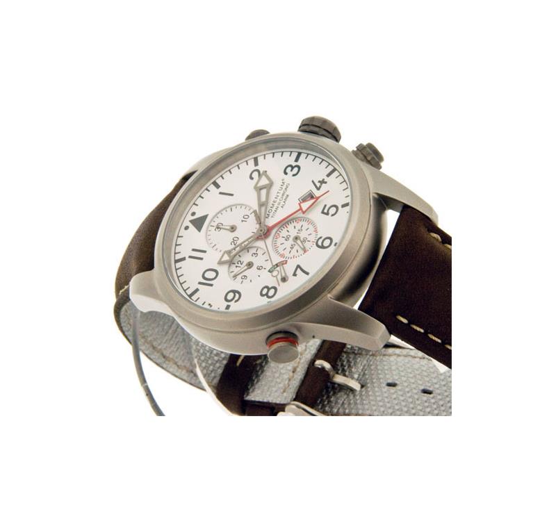 Momentum Titan III Titanium Chronograph Watch with Leather Strap-4