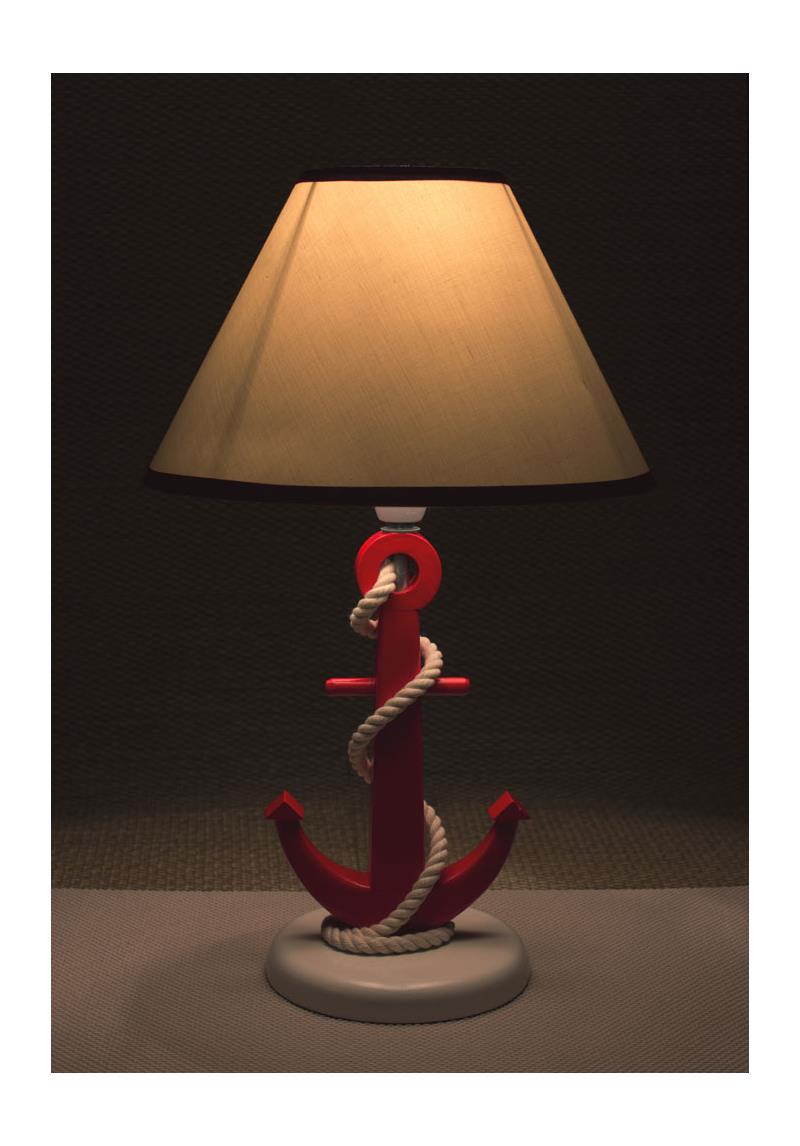 Fouled Anchor Wood Table Lamp-3