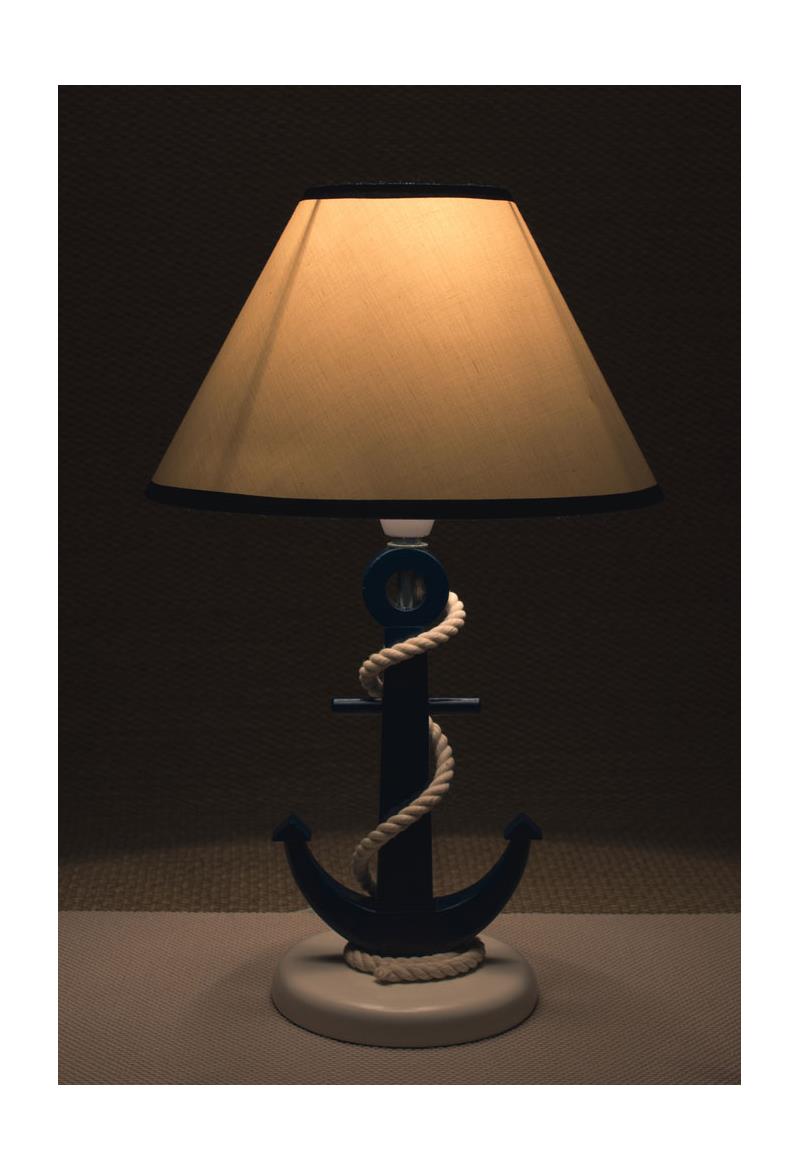 Fouled Anchor Wood Table Lamp-5