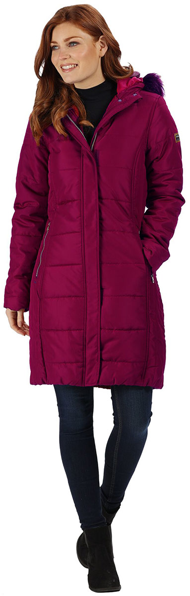 Fermina long length quilted puffer parka jacket clearance navy