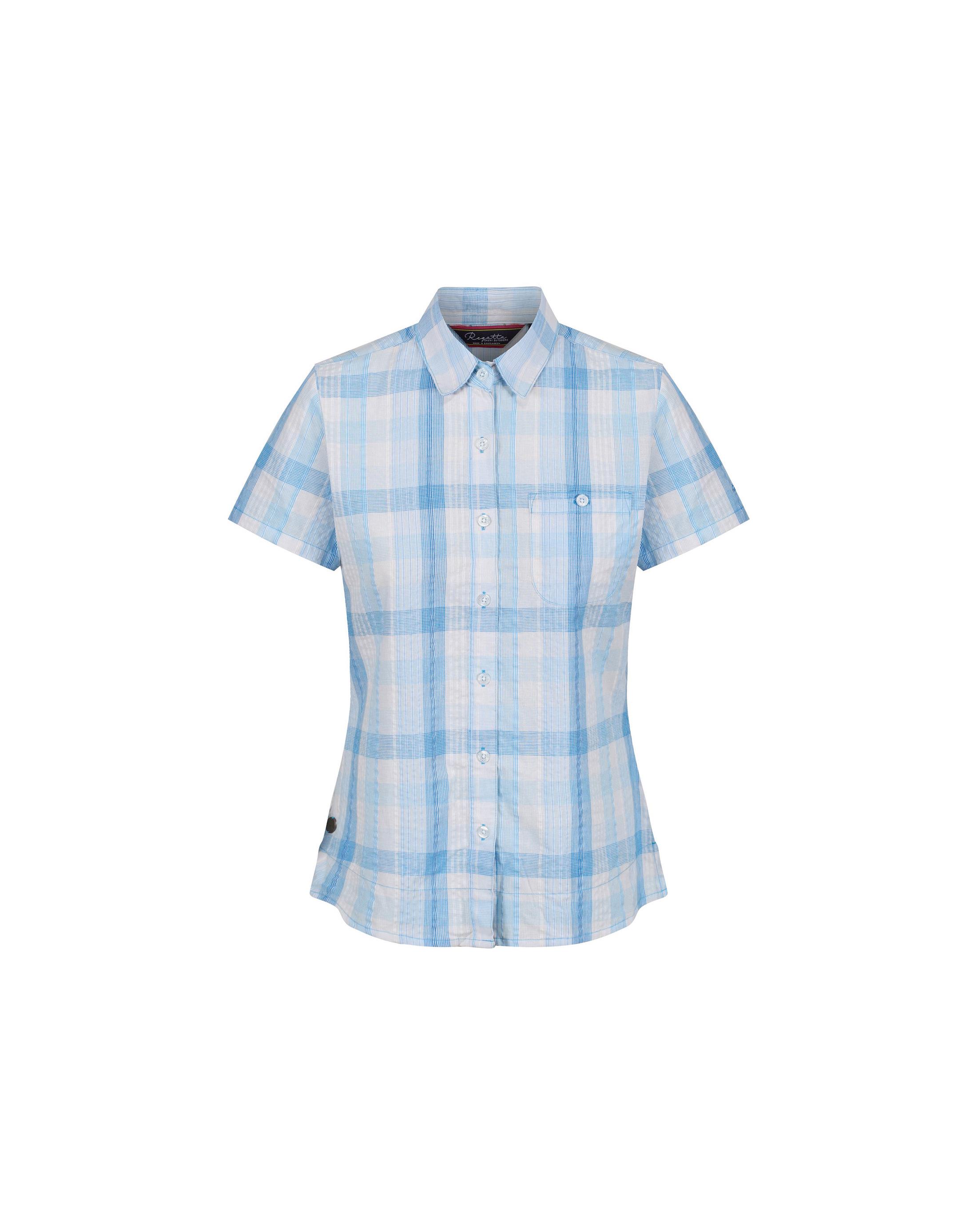 Regatta Womens Jenna II Coolweave Cotton Checked Short Sleeve Shirt ...