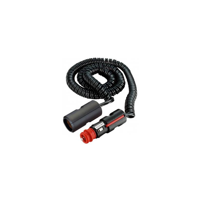 12 Volt Coiled Cable With Plug plus Lighter-Type Socket-1