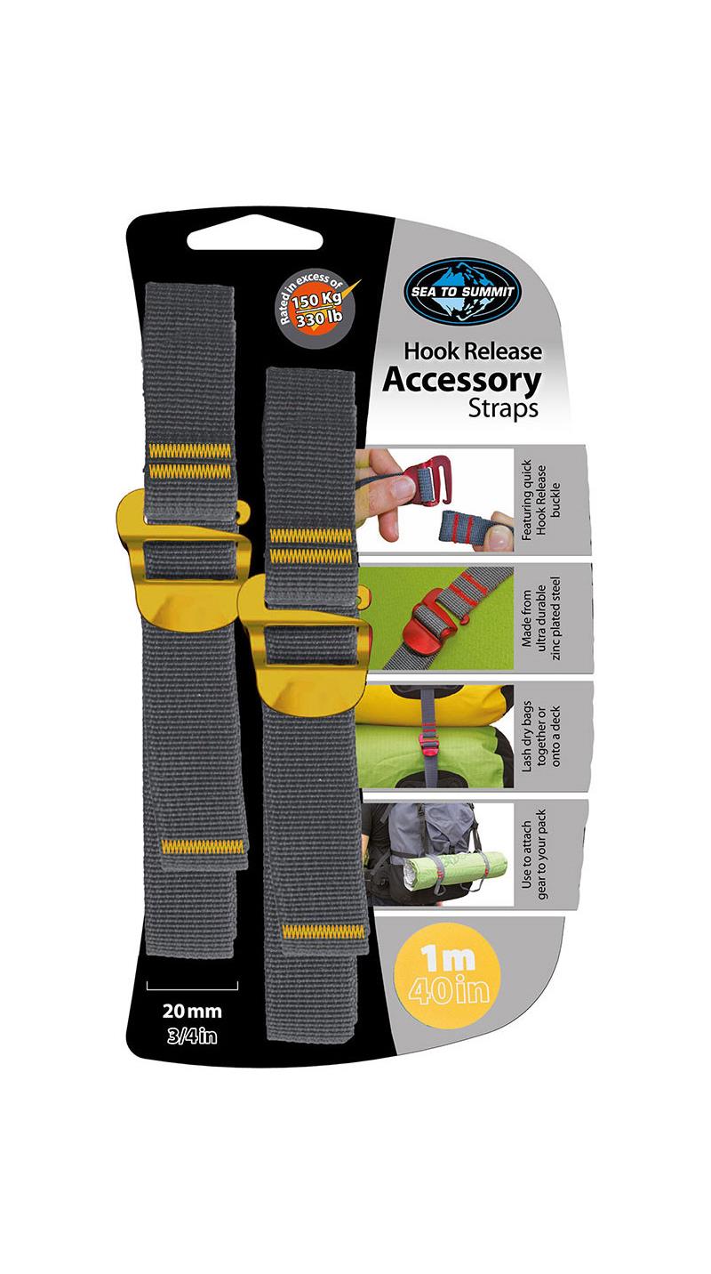 Sea to Summit 20mm Tie Down Strap with Hook Buckle - 1m-2