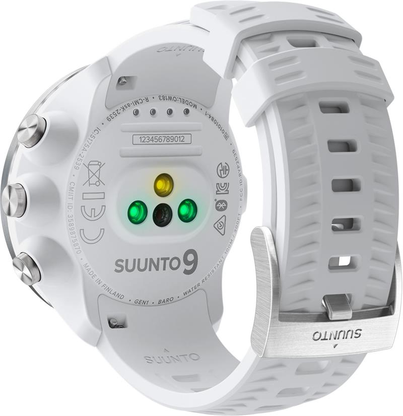 Suunto 9 Baro White GPS Multisport Watch with HR Belt-2