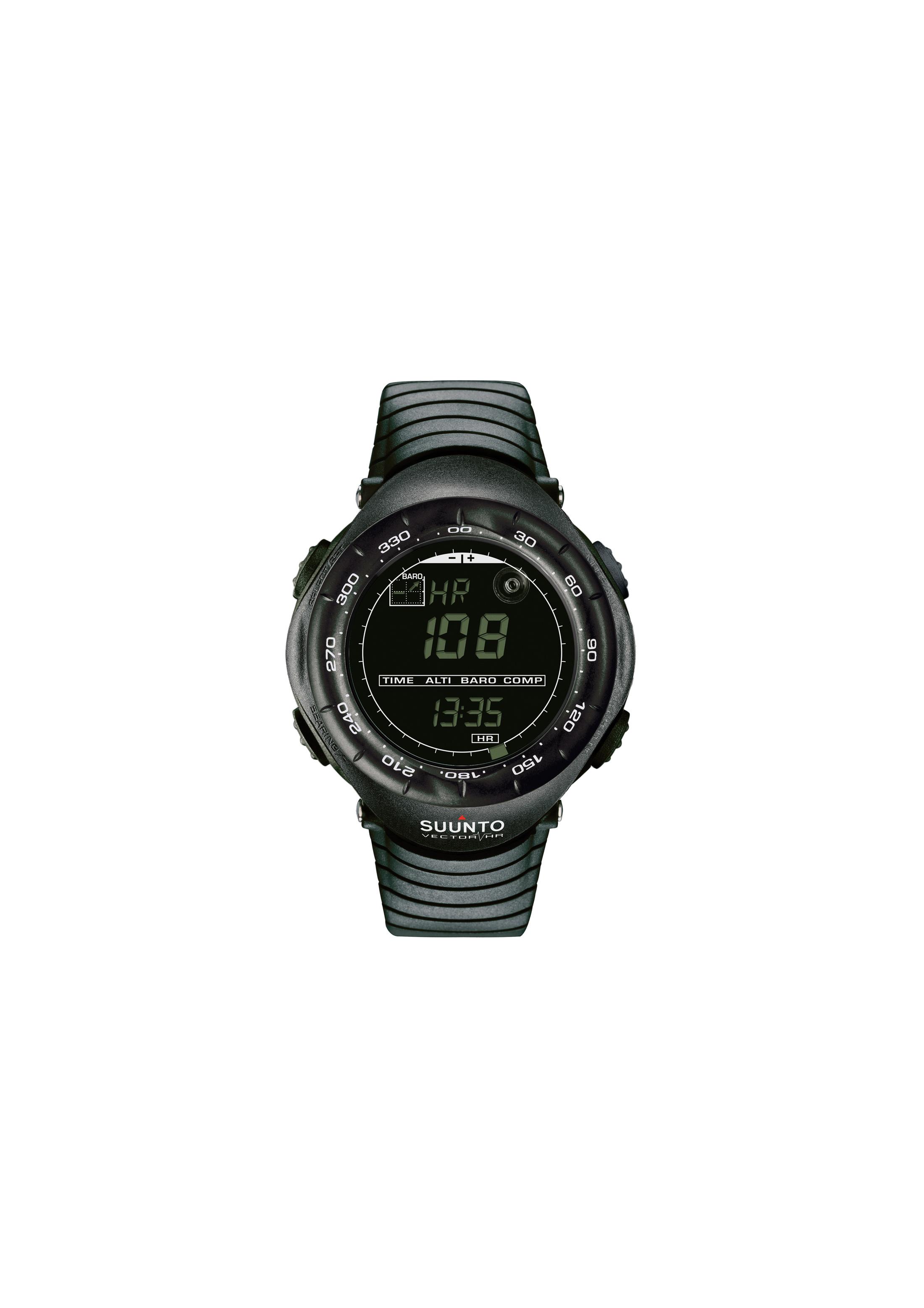 Suunto Vector HR Heart Rate Monitor Watch - Black Negative Face OutdoorGB