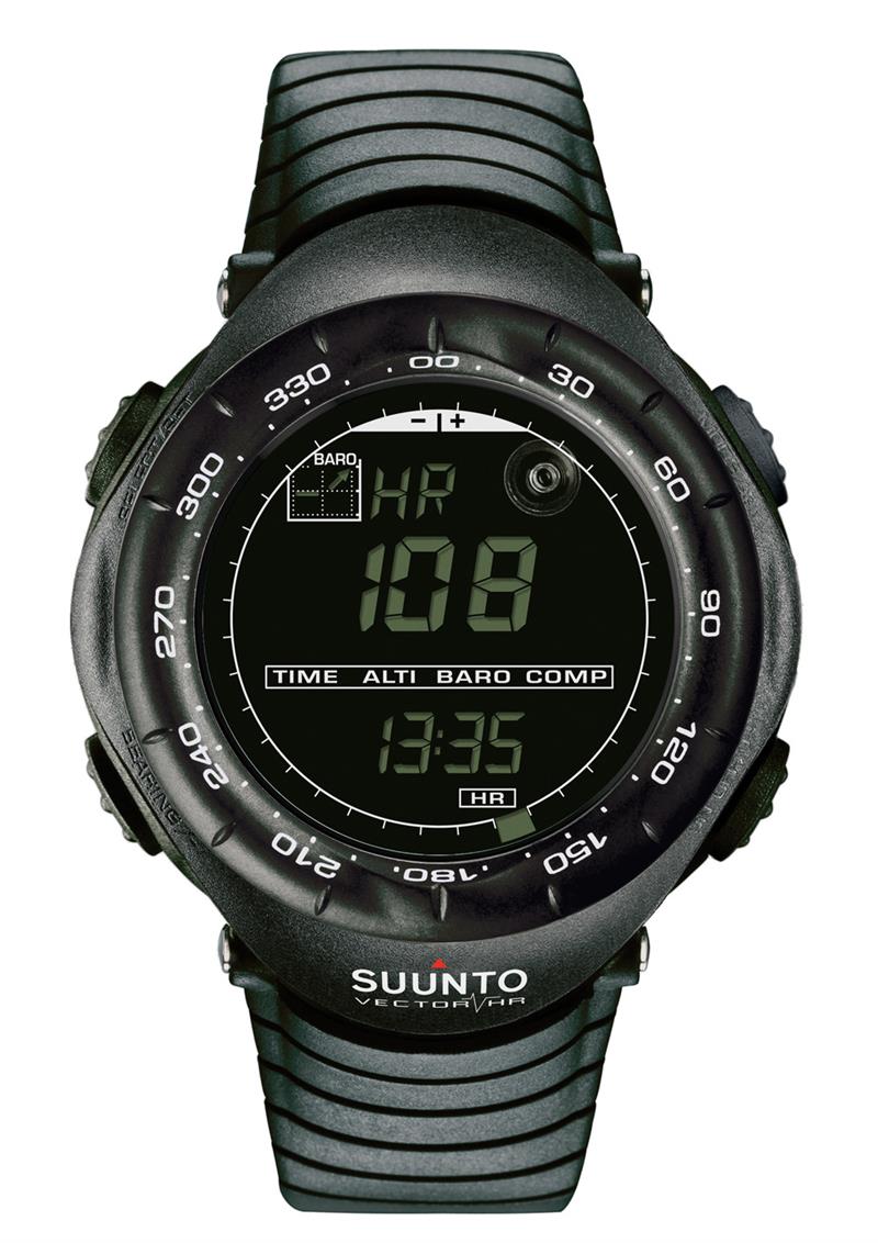 Suunto Vector HR Heart Rate Monitor Watch - Black Negative Face-1