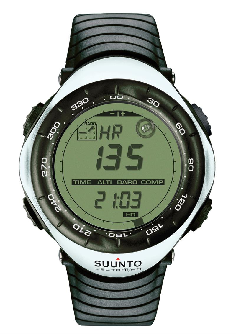 Suunto Vector HR Heart Rate Monitor Watch - Black Negative Face-3