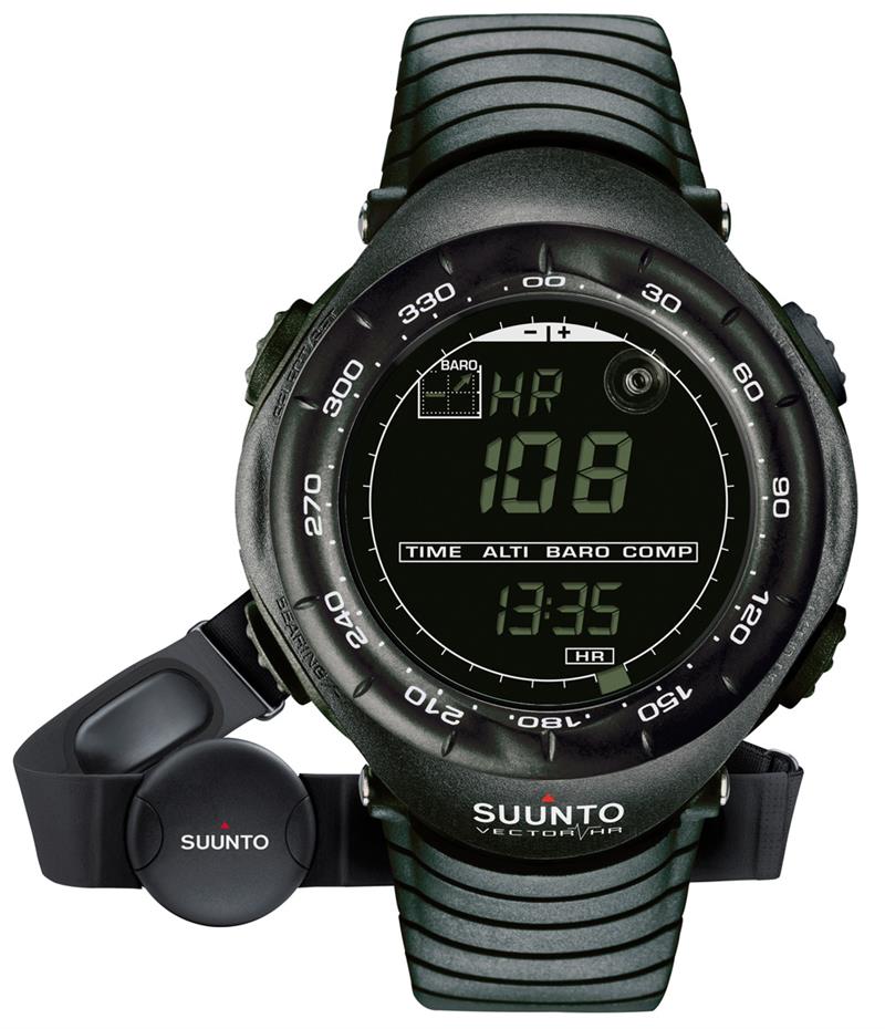 Suunto Vector HR Heart Rate Monitor Watch - Black Negative Face-4