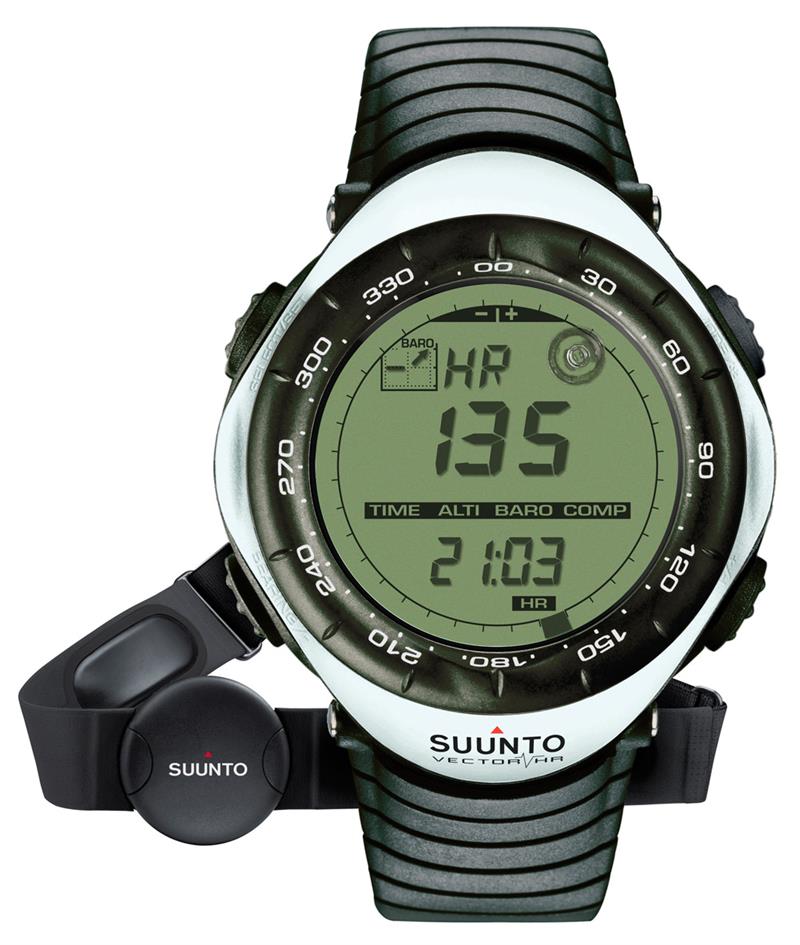 Suunto Vector HR Heart Rate Monitor Watch - Black Negative Face-5