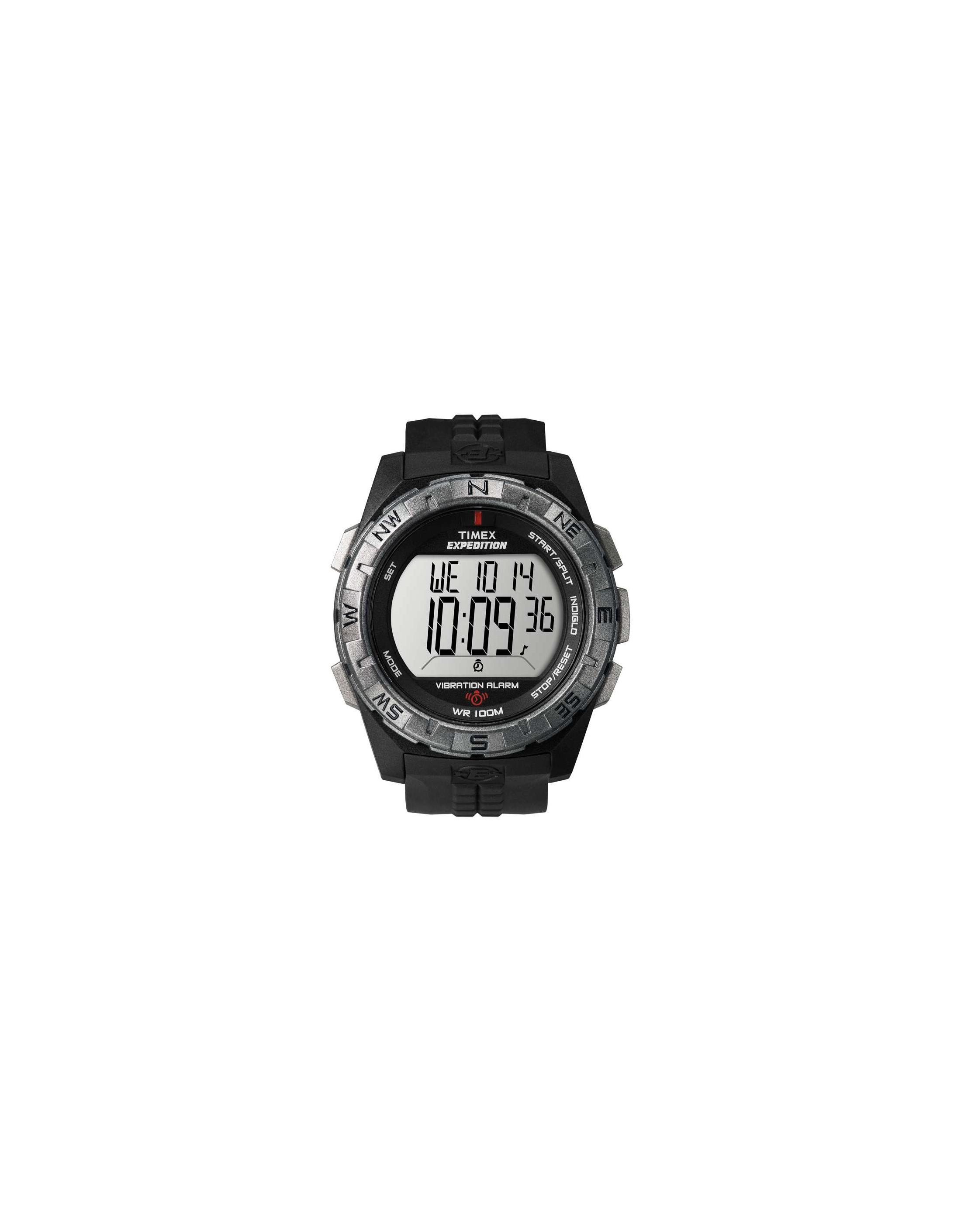 Timex Mens Expedition Vibration Alarm Watch with Black Resin Strap