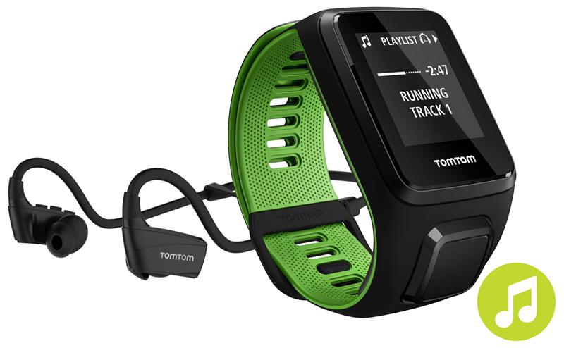 TomTom Runner 3 Music GPS Watch with Large Strap and Headphones-1