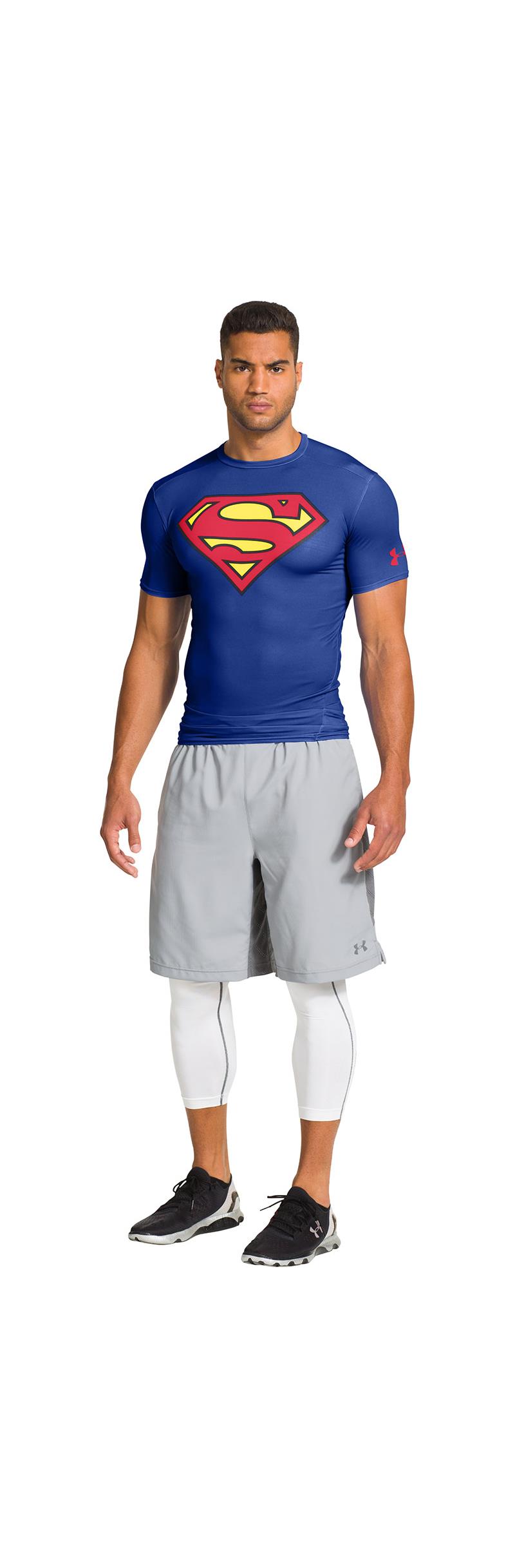 Under Armour Mens Alter Ego Compression Blue Superman Top-4