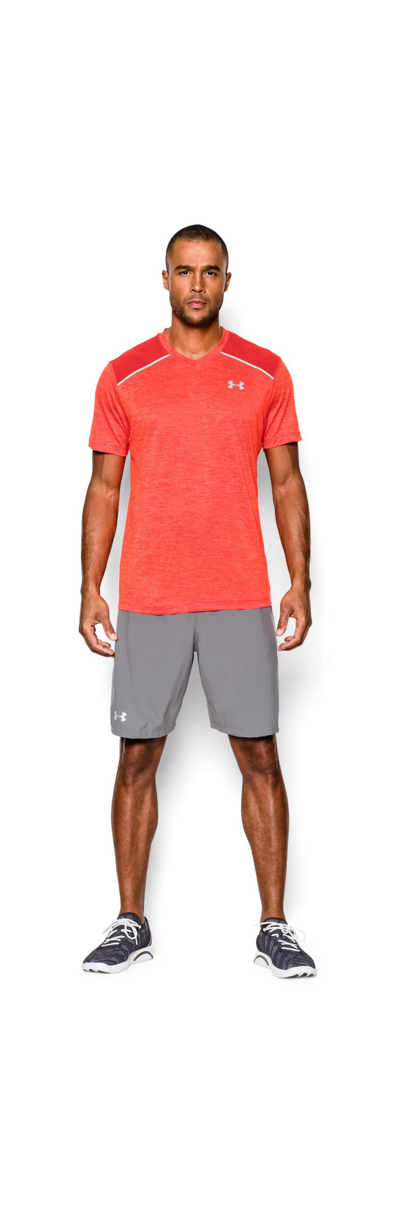 Under Armour Mens HeatGear ArmourVent Run V-Neck Short Sleeve T-Shirt-2