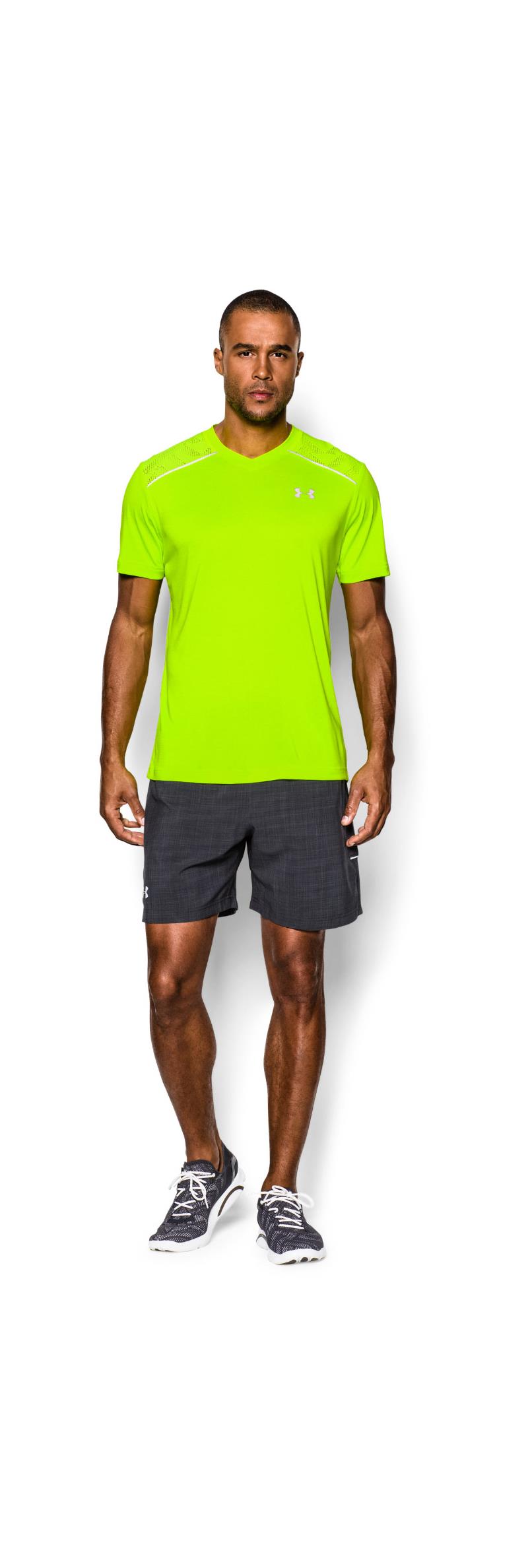 Under Armour Mens HeatGear ArmourVent Run V-Neck Short Sleeve T-Shirt-5