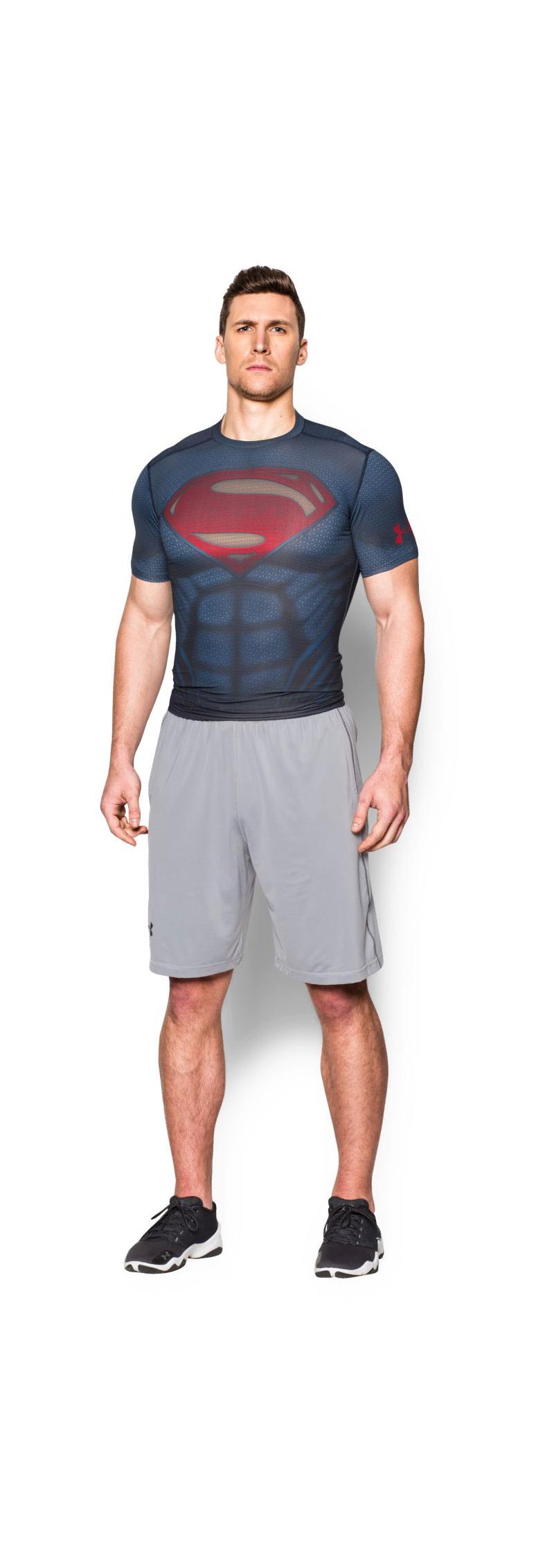 Under Armour Mens Transform Yourself Superman Suit Compression Shirt-4