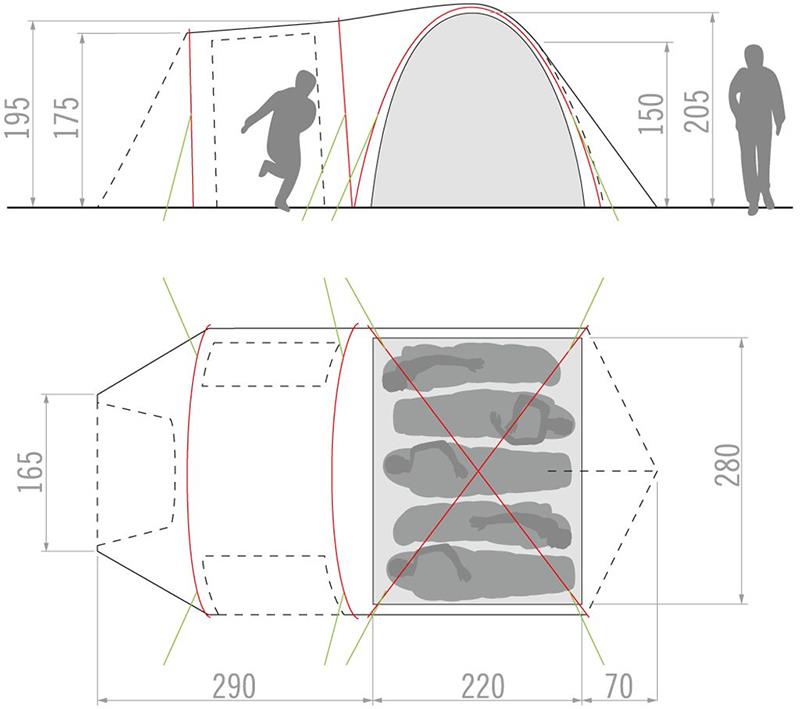 Vaude Campo Casa XT 5 Person Tent-3