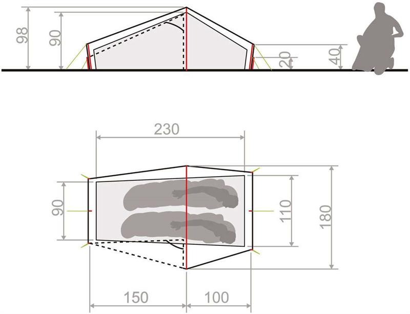 Vaude Lizard Seamless 1-2 Person Tent-5