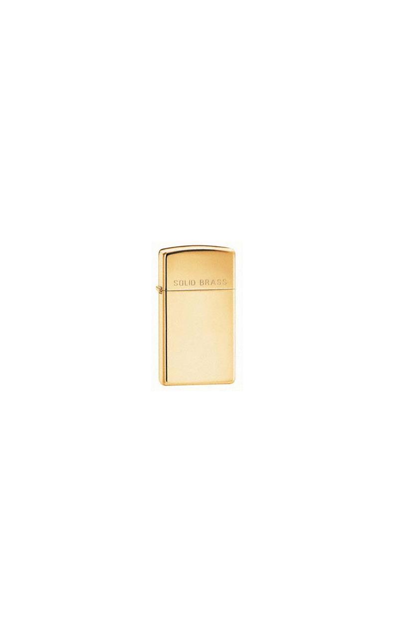 Zippo High Polish Brass Slim Lighter-1